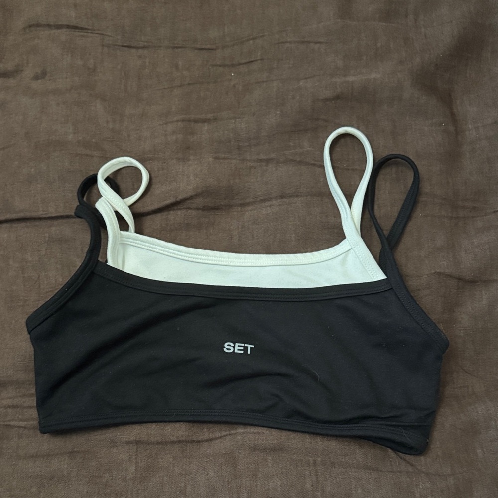 SET Active Black and White Sports Bra